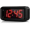 Alarm Clock, LED Digital Clock, Small Wall Clock, Battery Operated, Adjustable 3-Level Led Brightness, Dim Night Mode, 12/24Hr, Cordless, Constantly 1.2'' Digits Display for Bedroom/Travel,Easy to Set