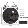 Loud Alarm Clock for Heavy Sleepers Adults,Retro 4 Inch Silent Non-Ticking Quartz with Backlight,Twin Bell Analog Kids Alarm Clocks for Bedrooms Bedside (Blue)