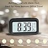 Alarm Clocks for Bedrooms,Digital Alarm Clock with LCD Screen,Snooze,12/24H,Battery Operated for Heavy Sleepers Adults Desk Travel Office (Black)