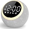 Alarm Clock with White Noise Machine & Night Light, 25 Soothing Sound, Adjustable Volume, Sleep Timer, Ideal for Baby Kids Adult, Easy to Use Alarm Clock for Bedrooms